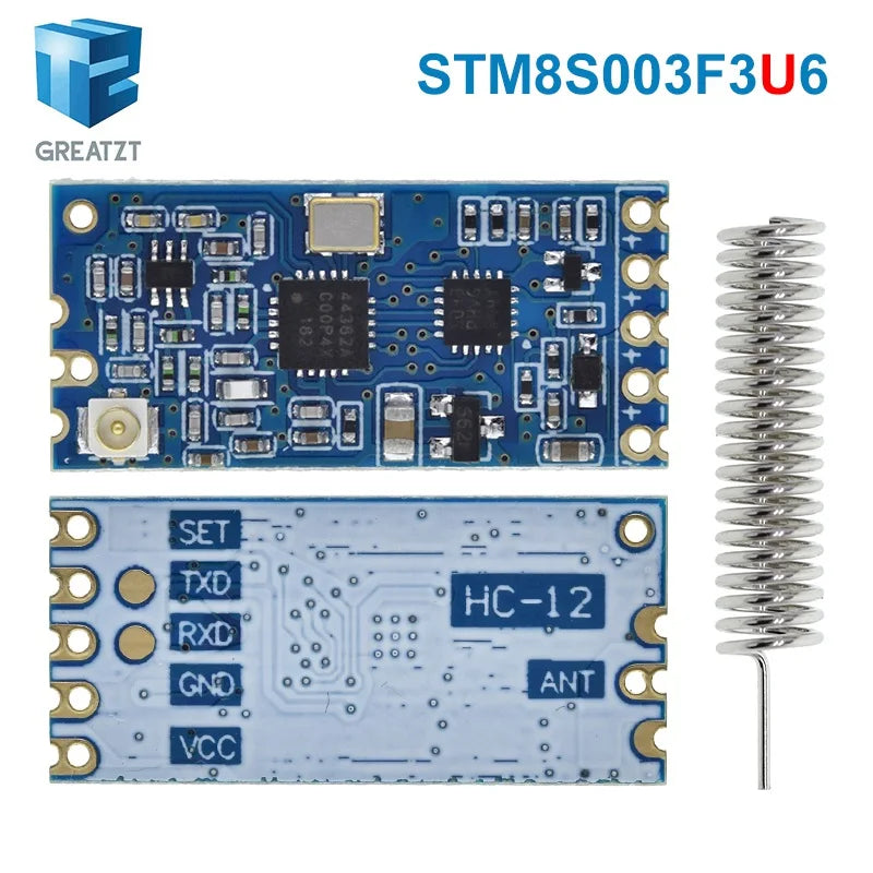 GREATZT 433Mhz HC-12 SI4463/4438 Wireless Serial Port Module 1000m Replace Bluetooth NEW