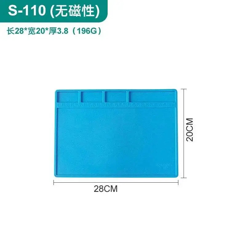 Welding Mat Heat Insulation Working Pad Silicone Soldering Mat Soldering Work Station Pad for Phone Welding Repair Tool