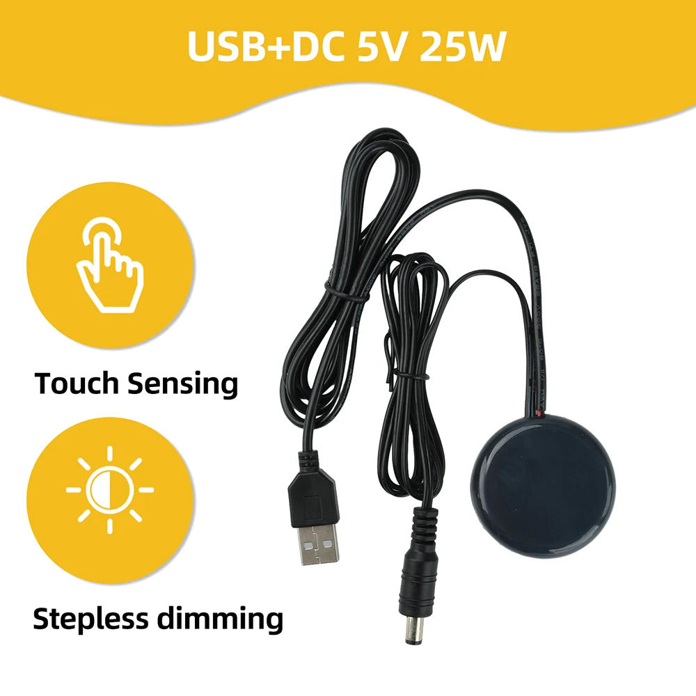5V 12V 24V LED Dimmable Touch Sensor Switch Penetrating Wood Panel Smart Home Customized Dimmer for Lighting Control