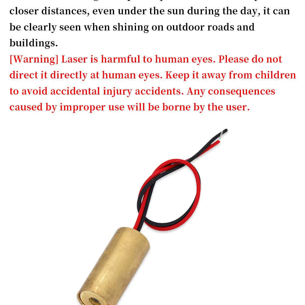 1/5/10Pcs Laser Head 650nm 9mm 3V 50mW Laser Cross Diode Module Red Copper Head Line / Point / Cross Laser Diode