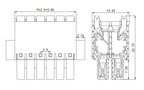 10pcs 2X2-20P KF2EDGKSM-3.5 Compact Double Layer Plug-in Terminal Block Spring Quick Connect DFMC 1,5/20-STF-3,5 1790470 Equival