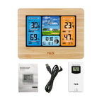 LCD Digital Weather Station Thermometer Hygrometer Barometer Alarm Clock Weather Forecast Wireless Sensor Home Hygrothermograph