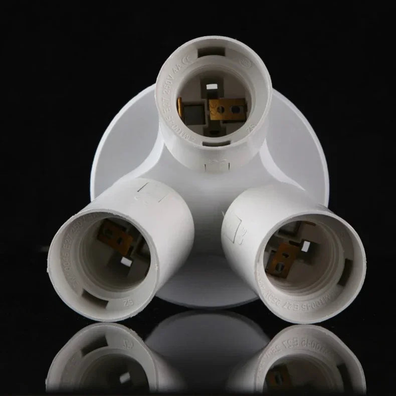 3/4 in 1 E26 E27 Edison Screw LED Lamp Bulb Base Splitter E27 3Heads 4Heads Light Socket Holder Adapter Extender