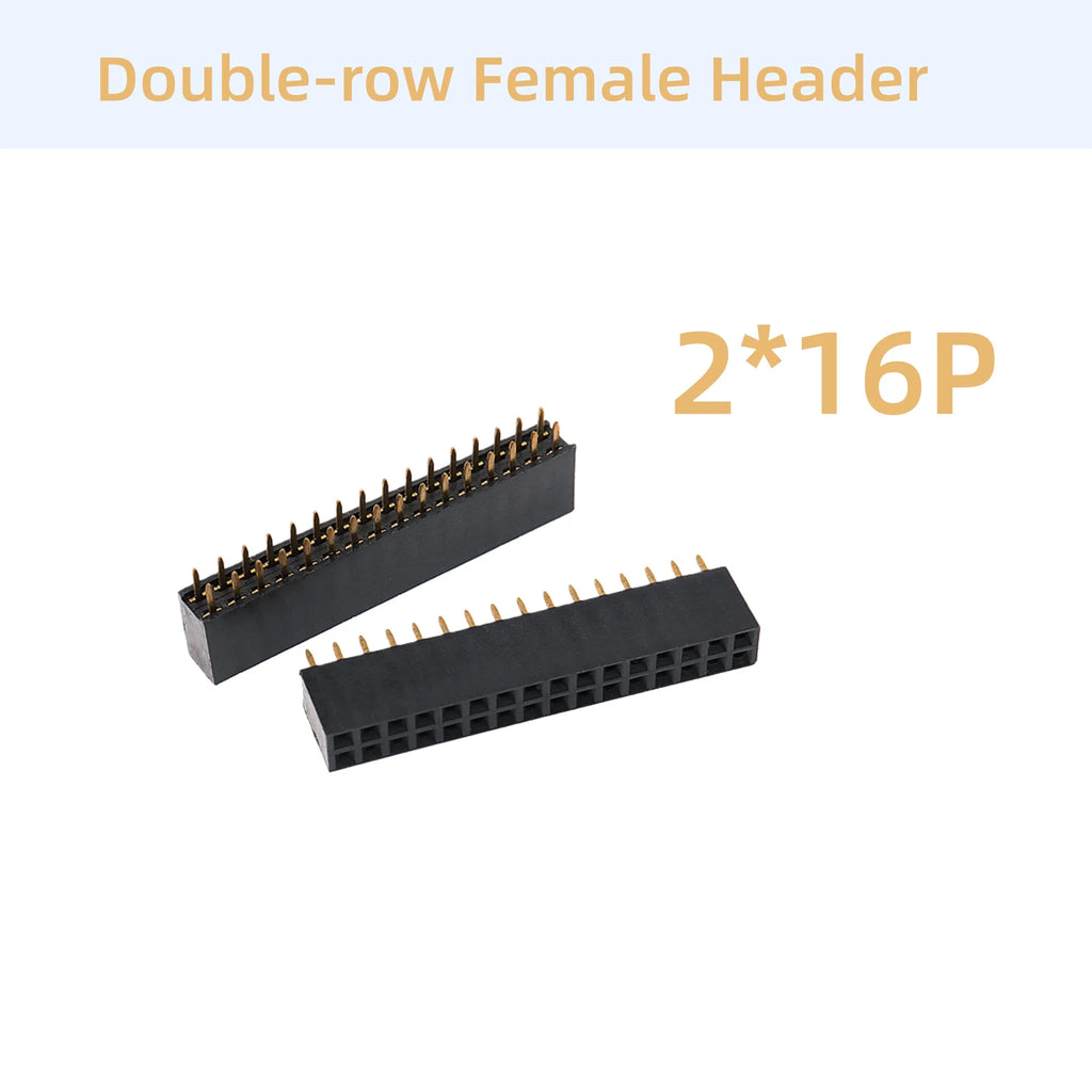 10/15/20PCS Single/Double-row Female Header Socket Pitch 2.54mm 2*2p 3p 4p 5p 6p 7p 8p 9p 10p12p14P16p18p20p22p40p Pin Connector