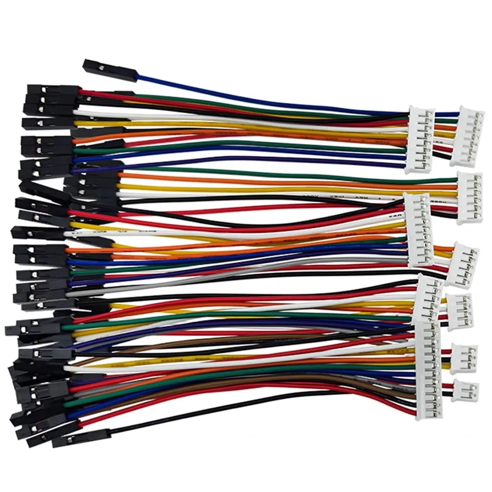 5PCS XH2.54/PH2.0/HY2.0/ZH1.5/MX1.25/SH1.0 To Dupont Line Cable 1P Female 2/3/4/5/6/P 20CM 26AWG 28AWG Jumper Wire