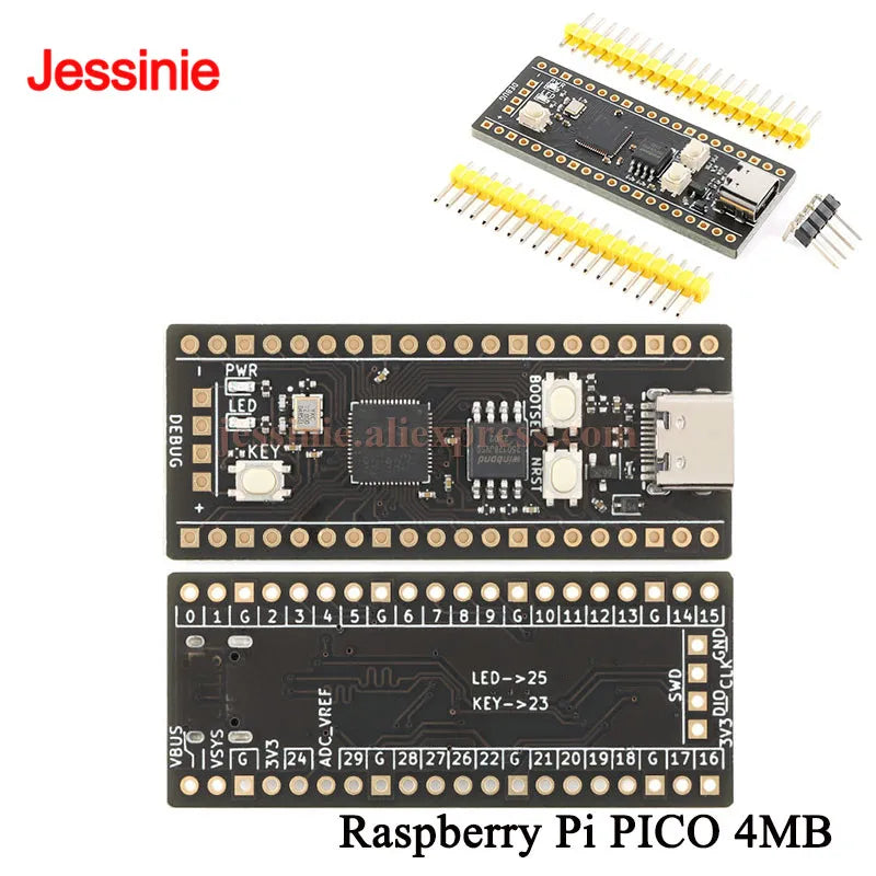 5Pcs/1pc Raspberry Pi PICO 4MB Development Board ARM Cortex-M0+ Dual-Core Processor 133MHz Operating Frequency