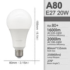 8Pcs E27 LED Bulbs AC 110V 220V 230V Boasting 3W 10W 20W 24W Lamp Warm White for Bedroom Balcony Lighting