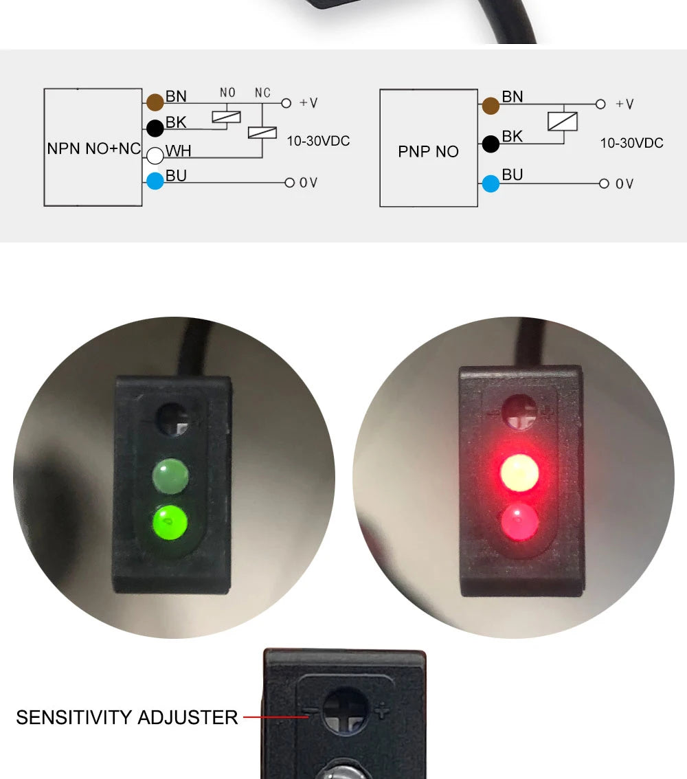 Square Laser Sensor 35cm Adjustable NPN PNP Mirror Lens Diffuse Optical Infrared Photo Cell Proximity Switches E3Z-LAS