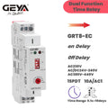 GEYA GRT8-EC 10A Dual Function Timer Relay on Delay or off Delay Relay AC220V/DC24V AC380V ACDC24V-240V Time Relay CE CB ROHS