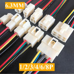 1Set 1/2/3/4/6/8P 6.3mm Automobile Harness Connector 15cm High Current Equipment Cable Male Female Plug Butt Joint 0.75mm2 18AWG