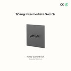 Avoir Wall Toggle Switch Gray Stainless Steel Panel Light Switches 2Way Power Socket Europe Korea French Electrical Outlets Home