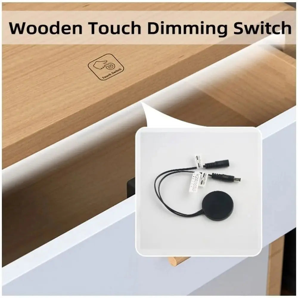 New DC12V 24V Smart Sensor 5A 60W LED Light Switch Wood Board Penetrable Touch Switch for Cabinet LED Light Equipment Supplies