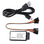 24M Logic Analyzer Portable Logic Analyzer LA1002 Mini Portable USB 5MHz 24M 8 Channel Logic Analyzer Device Set with Cables