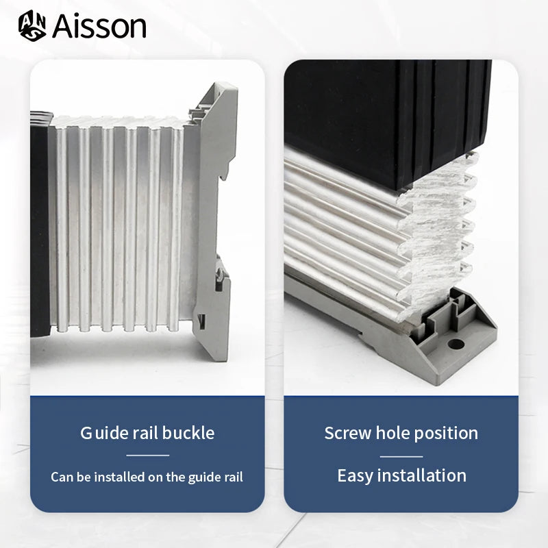 Din Rail Mount Solid State Relay SSR Single Phase DC Control AC AC Control AC With Heat Sink 10A 25A 40A 60A 80A 100A 120A