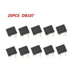 LAUBEI 10/20/50PCS DB107 Diode Bridge 1A 1000V DIP4 Single Phases Diode Rectifier Bridges Electronica Componentes