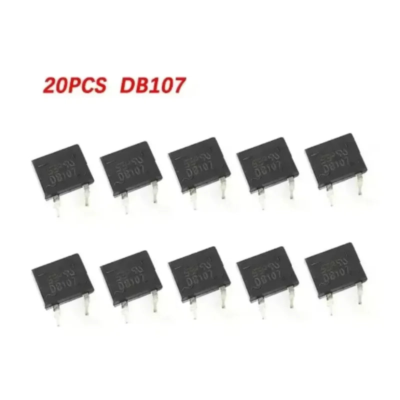 LAUBEI 10/20/50PCS DB107 Diode Bridge 1A 1000V DIP4 Single Phases Diode Rectifier Bridges Electronica Componentes