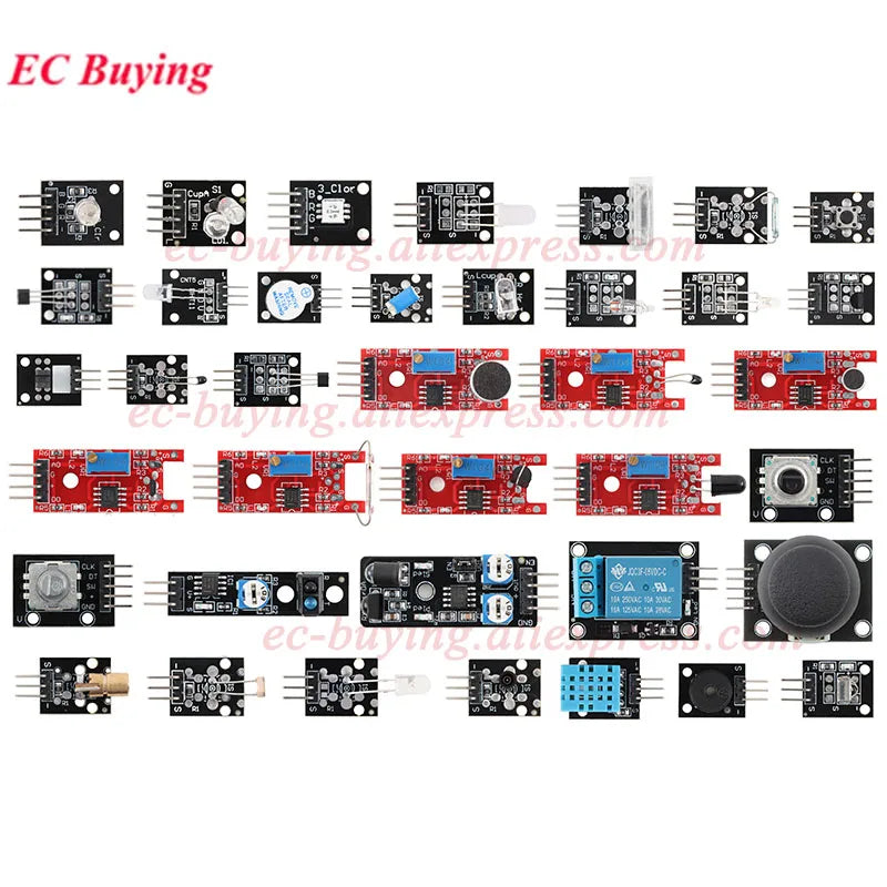 37 in 1 Sensors Modules 37 Kits Starter Kit with Box for Arduino Suitable for Raspberry Pi/STM32/ESP32/R3/51 Microcontroller