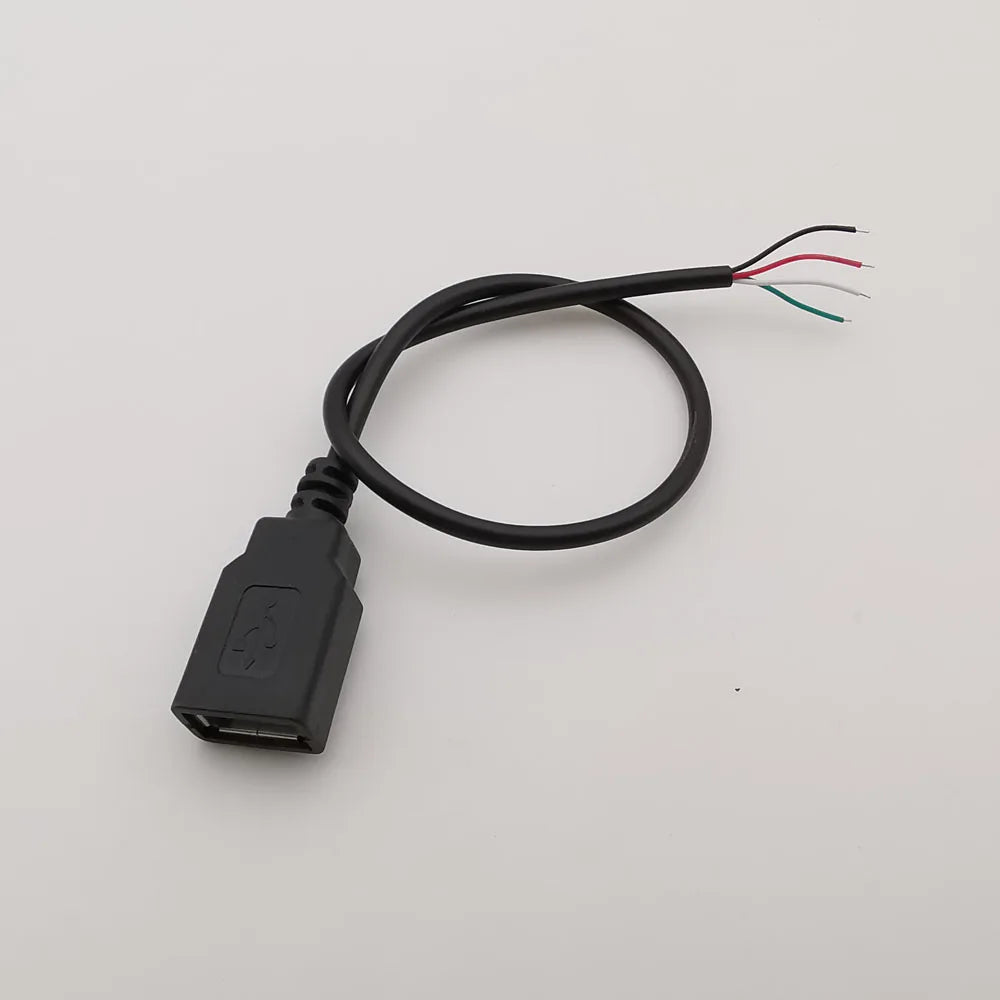 2 Pin 4 Pin Wire 5V USB 2.0 A Male Female Power Plug Pigtail Cable Jack Charging Cord Extension Connector 0.3m 1m 2m