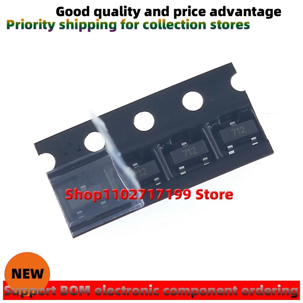 100PCS/LOT PSM712-LF-T7 SM712-02HTG 712 SOT-23 ESD/TVS Electrostatic Protection Diode Brand New