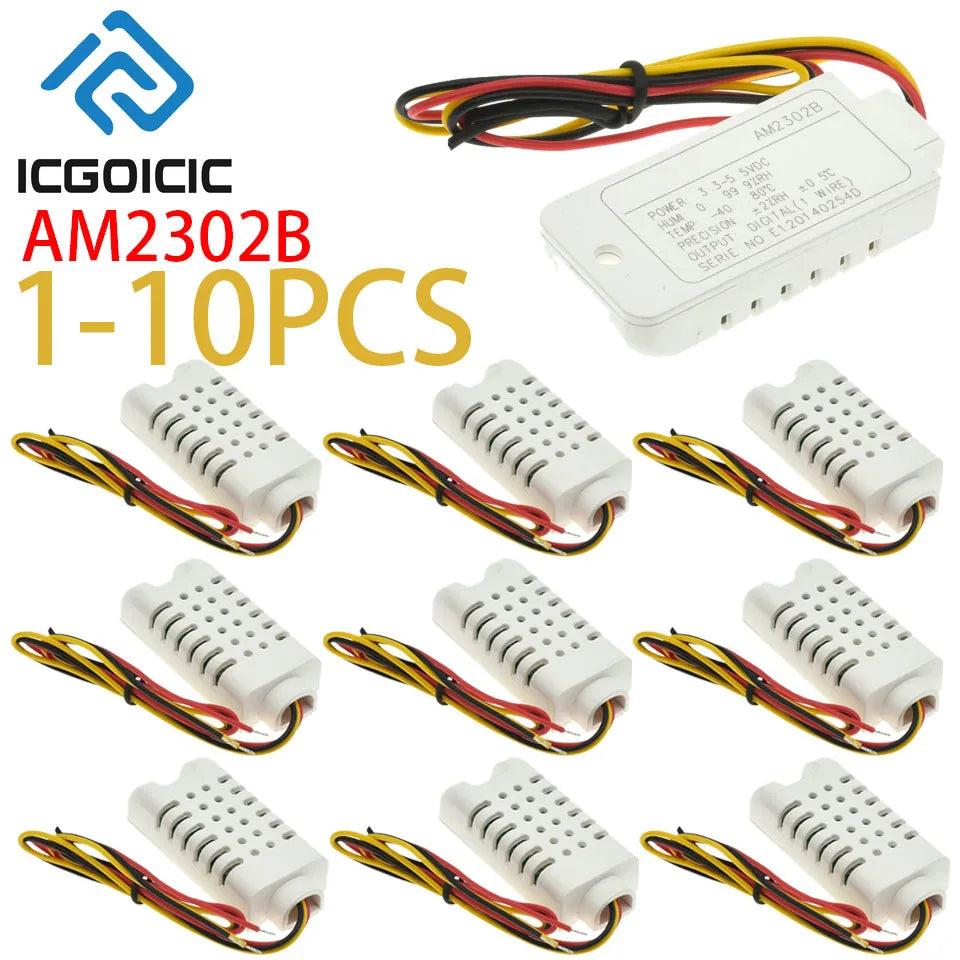 AAM2302B DHT22 Wire Digital Temperature Humidity Sensor Probe Module AM2302 Adapter Plate
