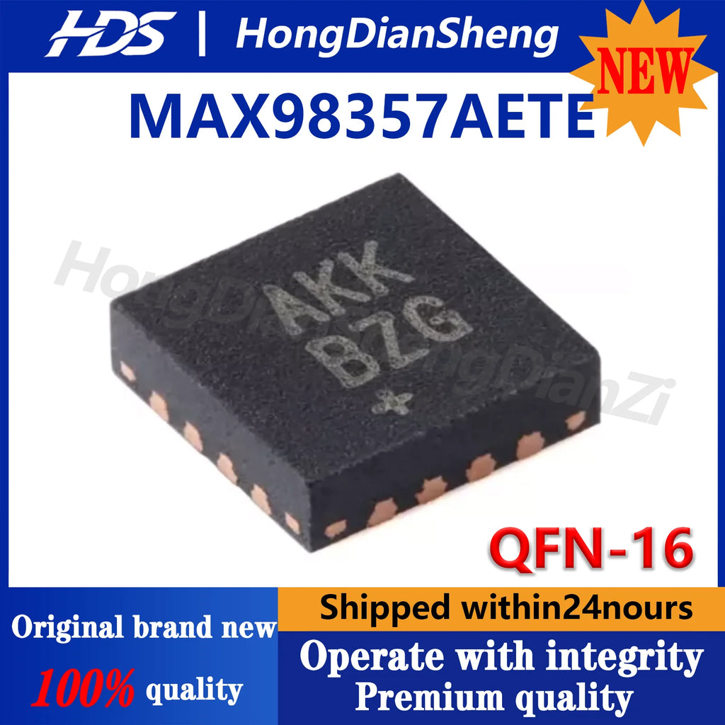 (5-10pcs)100% New MAX98357AETE+T MAX98357AETE MAX98357A AKK QFN-16 Chipset
