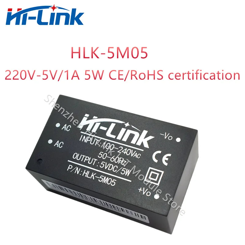 Free Shipping HLK-5M05 10pcs/lot AC DC 220V to 5V Power Supply Module Adjustable High Efficiency Step Down Converter