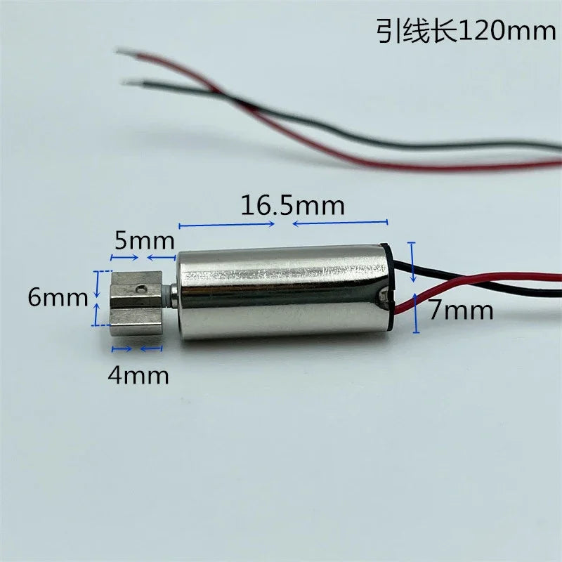 7mm*16mm Mini 7mm Tiny Coreless Vibration Motor DC 3V 3.7V Cylindrical Vibrating Vibrator Motor Eccentric wheel DIY Toy Massager