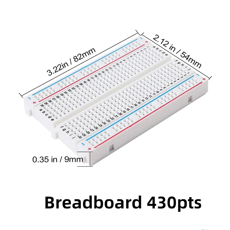 MB-102 MB102 Breadboard 400 830 Point 65 Jumper Wires Solderless PCB Bread Board Test Develop DIY for Arduino Power Module XCW