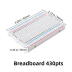 MB-102 MB102 Breadboard 400 830 Point 65 Jumper Wires Solderless PCB Bread Board Test Develop DIY for Arduino Power Module XCW