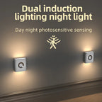 LED Cabinet Light 220V EU Plug in LED Light Lamp Motion Sensor for Stairs Bedside Steps Closet Decor Accent Up/Down Shine 3000K