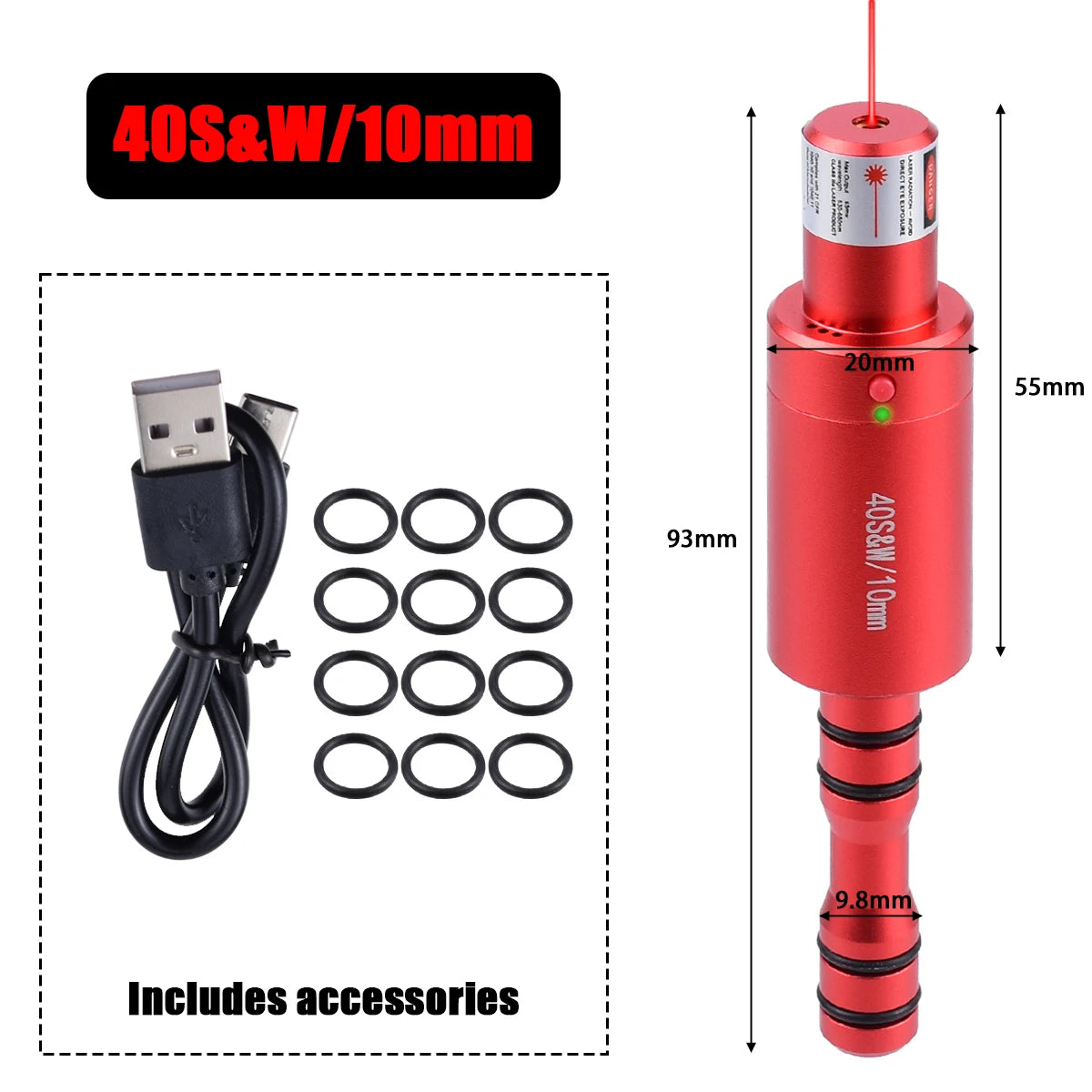 9mm 38SPL 22LR 12GA CAL177 7mm 6.5mm Training Bullet Bore Sight Voice Controlled Laser Dual-purpose for Training and Calibration