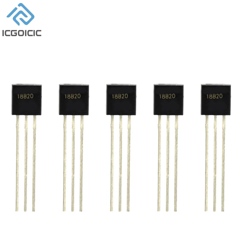 1-100pcs DS18B20 DS18B TO-92 Chip Programmable Digital Thermometer Temperature Sensor Temperature Acquisition TO-92