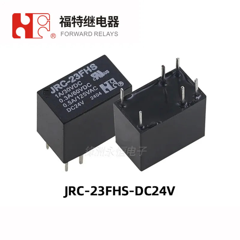 10Pcs FORWARD Relay JRC-23FHS -DC5V JRC-23FHS-DC12V JRC-23FHS-DC24V 6PIN 1A Compatible HK23F G5V-1-5VDC 12VDC 24VDC Signal Relay