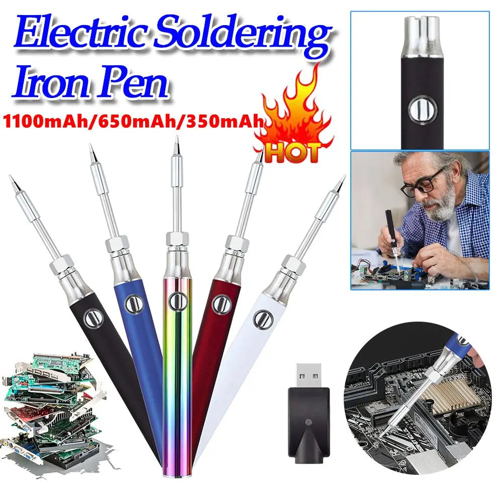510 Thread Portable Electric Soldering Iron Pen with USB Charger 350/650/1100mAh Battery Cart Pen Heat Devices Welding Tool Kit