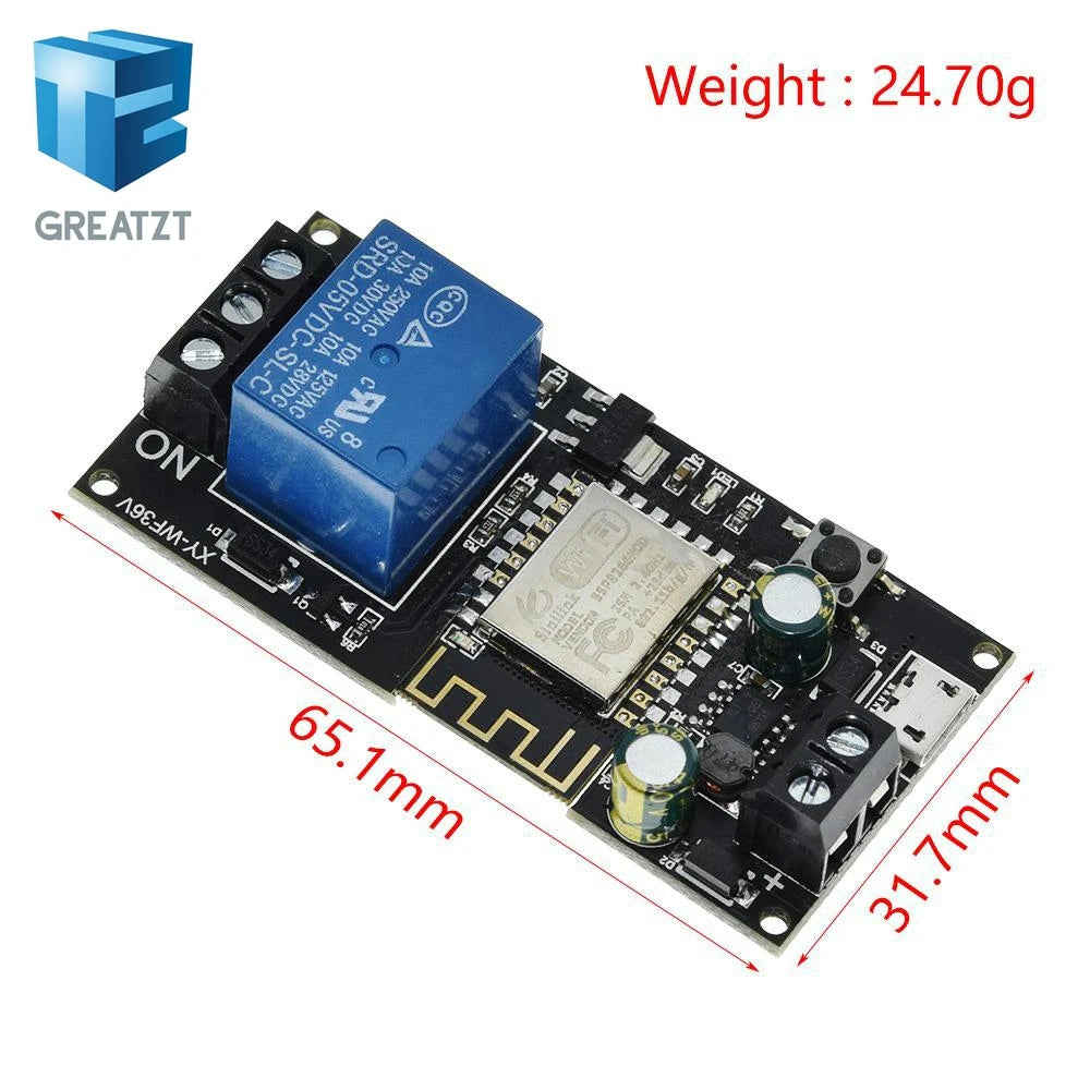 GREATZT Sinilink WIFI mobile phone remote control relay module DC6V~36V smart home phone APP ESP-12F XY-WF36V
