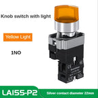 22MM Knob Switch Button LED Light Rotary Switch Momentary Latching 2/3 Position ON/OFF Power Switch 6V12V24V220V380V110V TURN