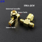 1/3/5piece SMA Male Female RF Straight Connector 90 Degree Right Angle Tee Type 3Way Splitter RPSMA To RP-SMA Male Adapter
