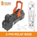LANBOO J13A 12A/8A 12VDC/24VDC/220VAC Micro Voltage Plug-in Universal Intermediate Relay 5Pin/8Pin Base Sold Separately
