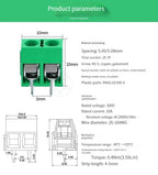 100PCS KF301-2P 3p Splicing, screw type PCB spacing 5.0 connector terminals, terminal KF301 Red, blue, green, black
