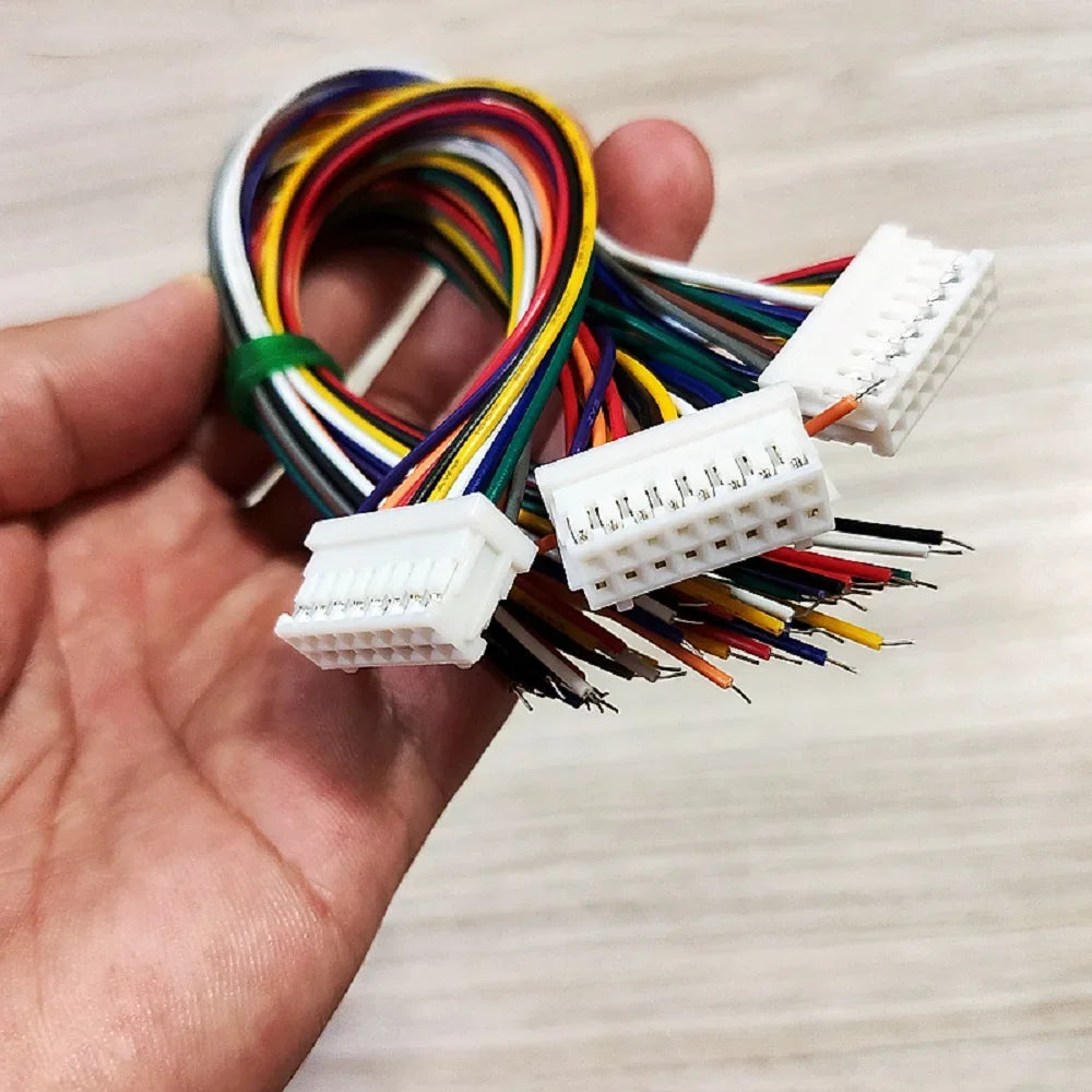 10Sets XHD2.54mm Single Female Housing 20cm Wire Connector Dual 2x2-8P Replace HRS DF1B with Straight/Right Angle Male Pin Wafer