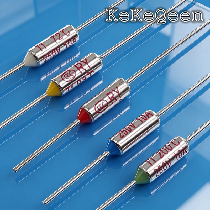 10PCS TF RY- (65C~100C~125C~184C/185C~285C Degree) 250V 10A Metal Shell Temperature Fuse for Electric Cooker Pressure Cooker