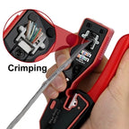RJ45 crimping tool kit Ethernet crimper and tester for Cat5e Cat6 Cat6a 8P8C modular connectors