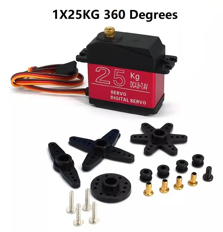 High-Torque Waterproof Servo 20KG 25KG 30KG 35KG 180 270 Degree Digital Copper Gear/Steel Gear Servo, For Robot Arm DIY