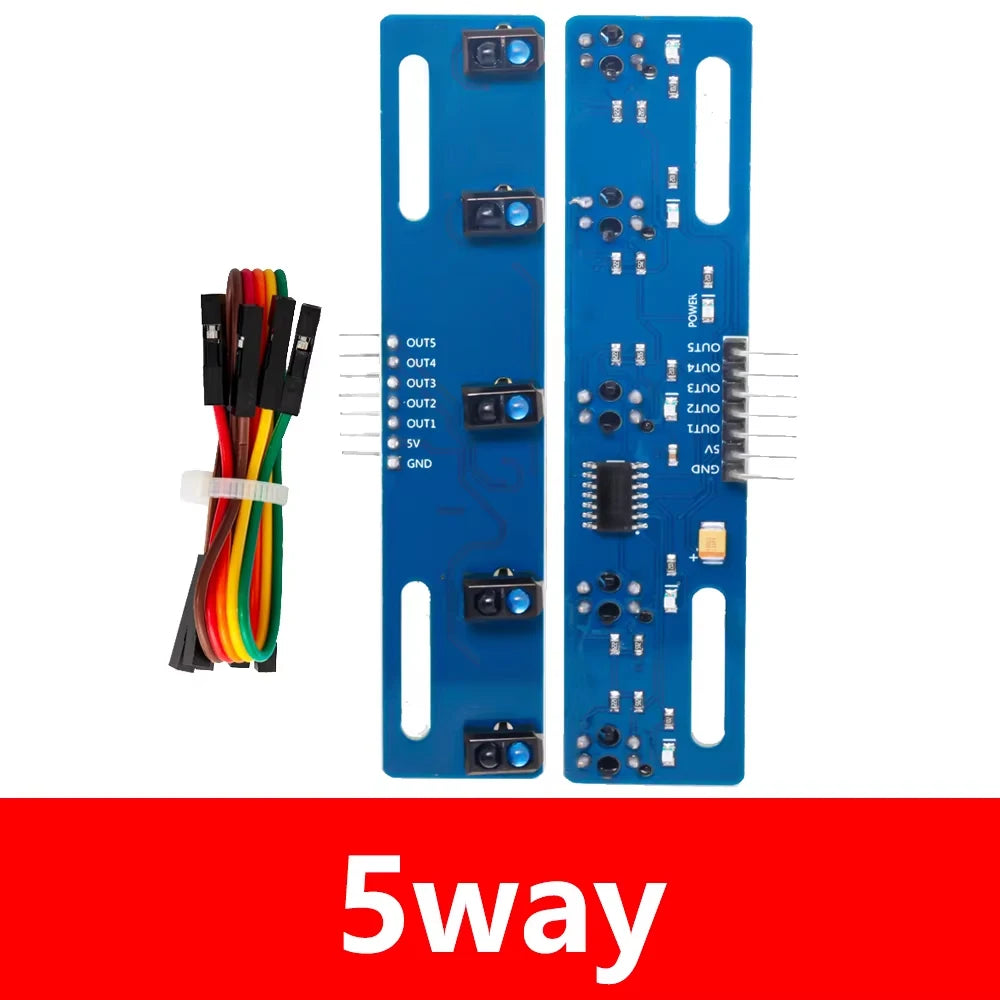 TCRT5000 3/5-Channel Photoelectric IR Detector Module: for Arduino-Compatible for Line Tracking & Obstacle Avoidance