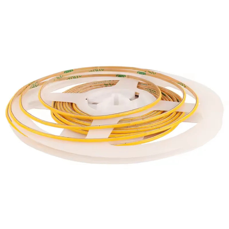 5v 12v Orange COB LED Strip Utlra Thin 2.7mm Flexible Ribbon Tape for car Lights Room Decor Amber 1800K 1900K 1m 2m 3m 5m 0.5m