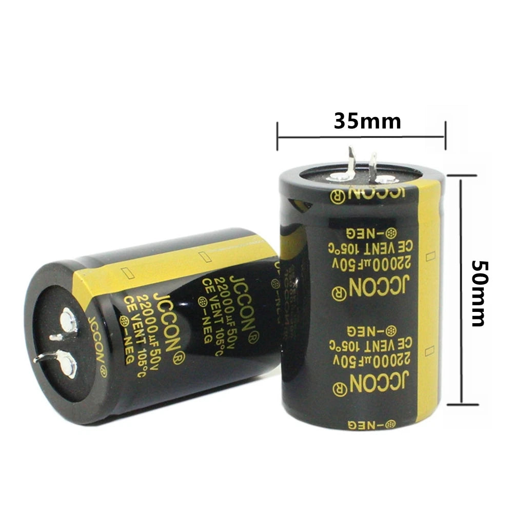 2Pcs JCCON 25V 35V 50V 63V 80V 100V 200V 400 450V 6800 10000UF 15000UF 22000UF 47000UF Power supply,Audio Electrolytic capacitor