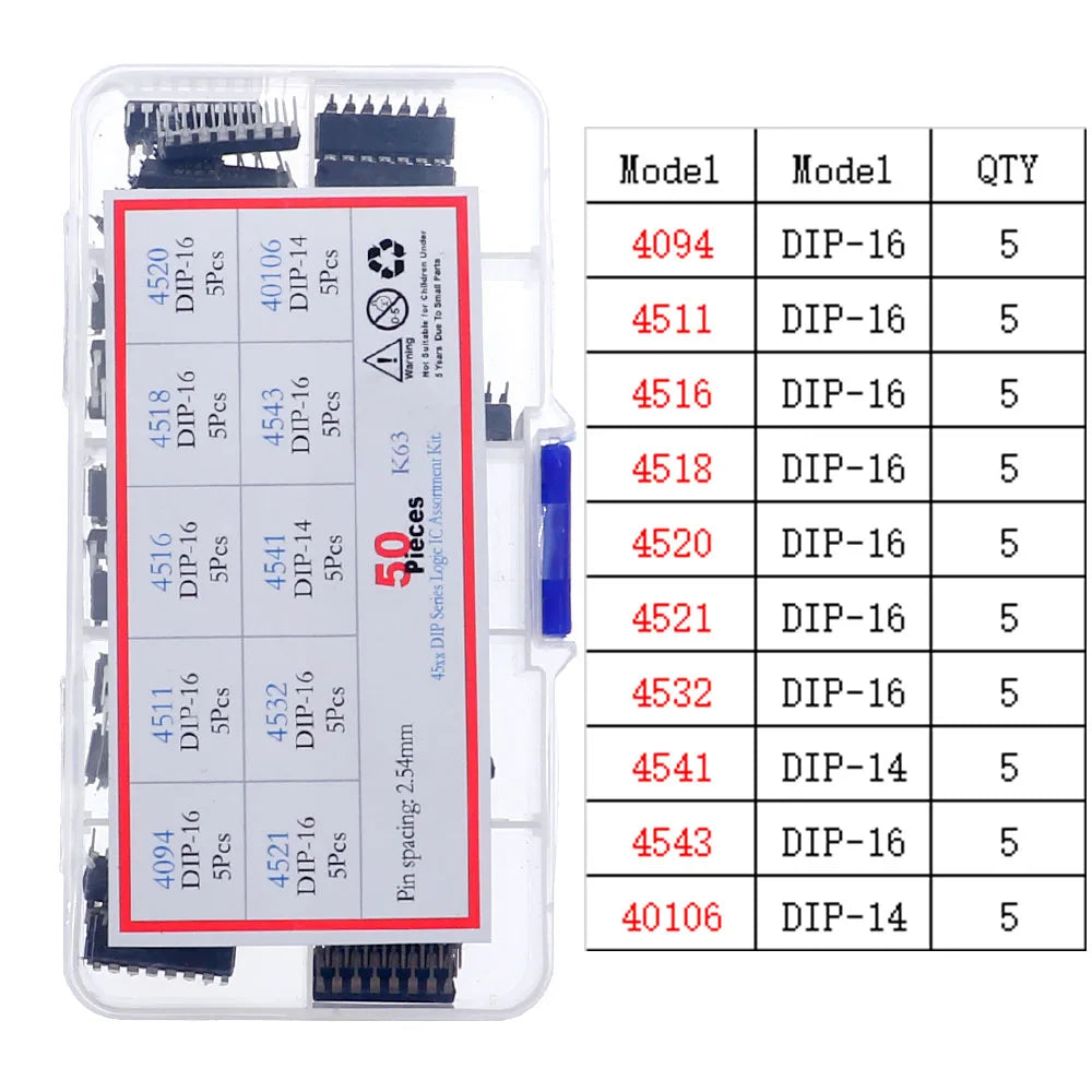 IC Integrated Circuit Chip Assortment Kit DIP SMD series 74HCXX 74LSXX CD4000 Common CMOS Logic IC Sockets set DIY Mix Pack