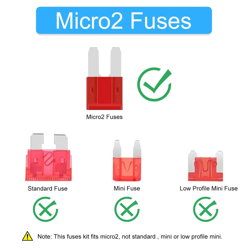 105 Pcs Micro2 Fuses  ATR APT Blade Fuse (5A 7.5A 10A 15A 20A 25A 30Amp)  with Fuse Puller, Fuses for Car, Boat, RV, Truck, SUV