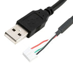 USB 2.0 to PH2.0/XH2.54/mx1.25 Data Cable, 4-Pin PH2.0 Pin to USB 2.0 Connection Cable, Small Motherboard USB Pin