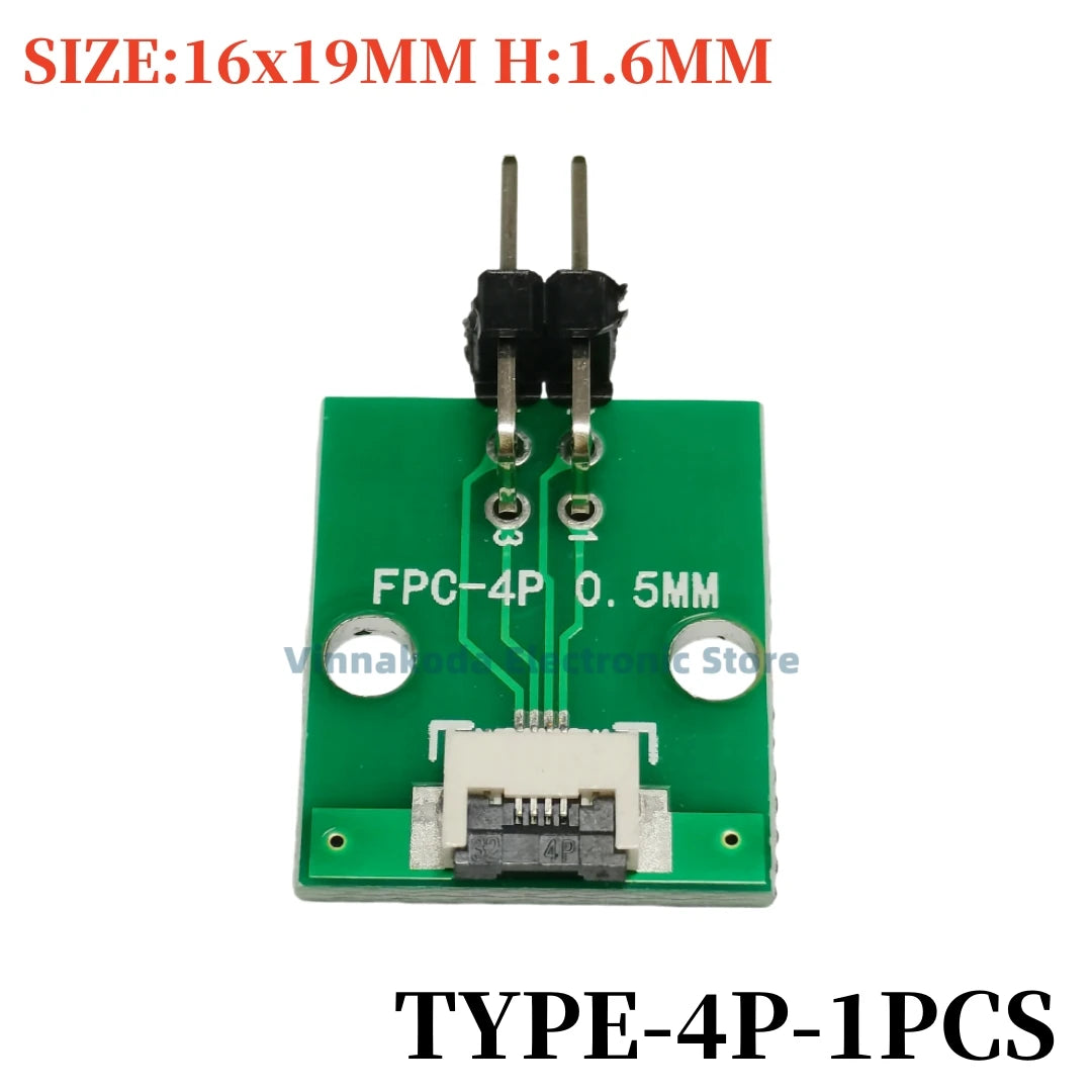 1PCS FFC/FPC Conversion Board 0.5mm Pitch Connector 2.54MM Double Row Bending Pins 4/10/12/14/15/16/18/22/24/26/30/34/40/50/60P
